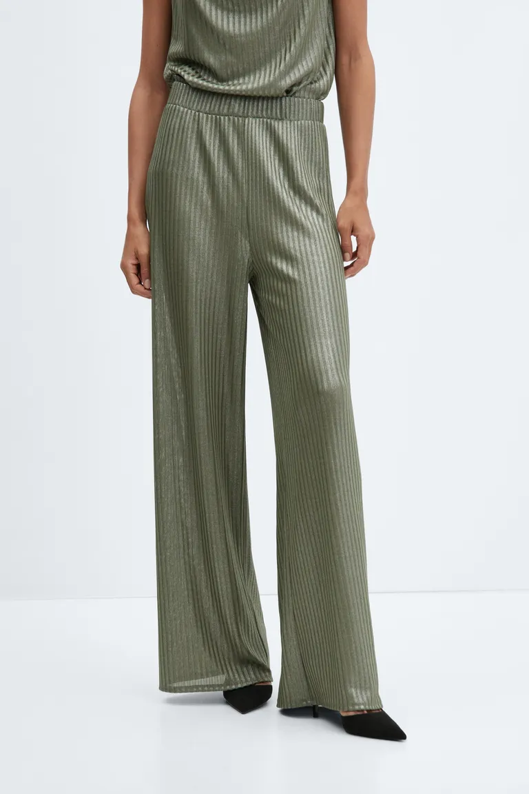 Pantalón wideleg cintura elastizada de Mango en Pantalones para argentina