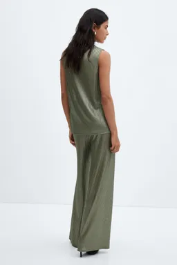 Pantalón wideleg cintura elastizada de Mango en Pantalones para argentina