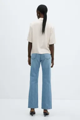 Camisa satinada manga corta de Mango en Camisas para argentina