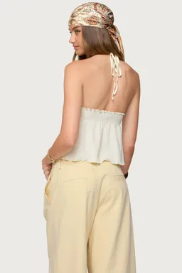 Top halter babydoll iridiscente de Edikted en Tops para argentina