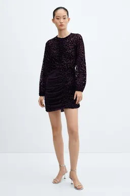 Vestido terciopelo animal print de Mango en Vestidos para argentina