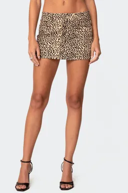 Mini falda denim leopardo de Edikted en Faldas para argentina