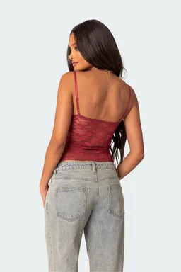 Musculosa eira encaje transparente de Edikted en Tops para argentina
