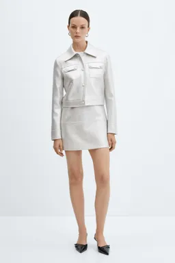 Chaqueta metalizada con bolsillos de Mango en Chaquetas para argentina