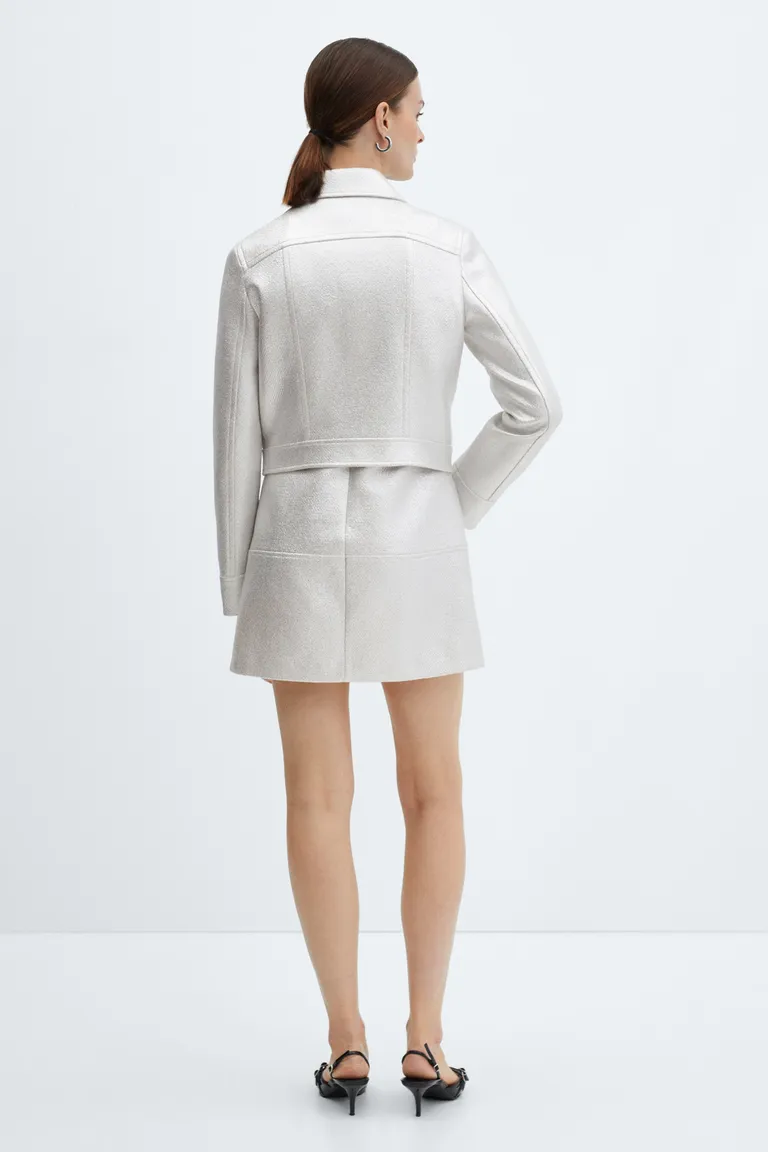 Chaqueta metalizada con bolsillos de Mango en Chaquetas para argentina