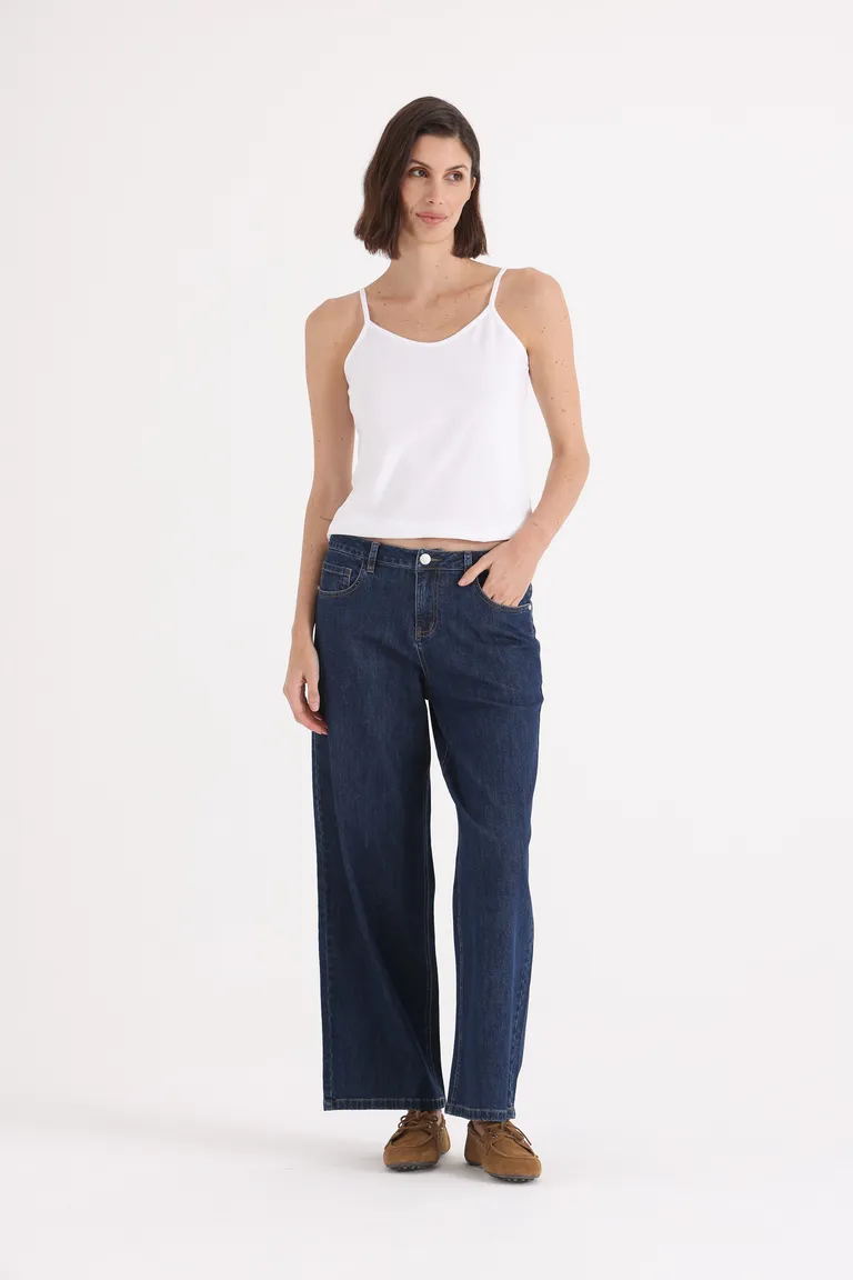 Musculosa de breteles finos con escote redondo y corte recto de Yagmour en Tops para argentina