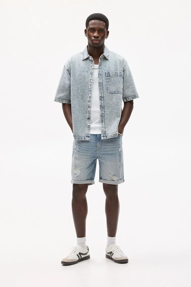 Bermuda denim slim rotos de Pull&Bear en Bermudas y Shorts para argentina
