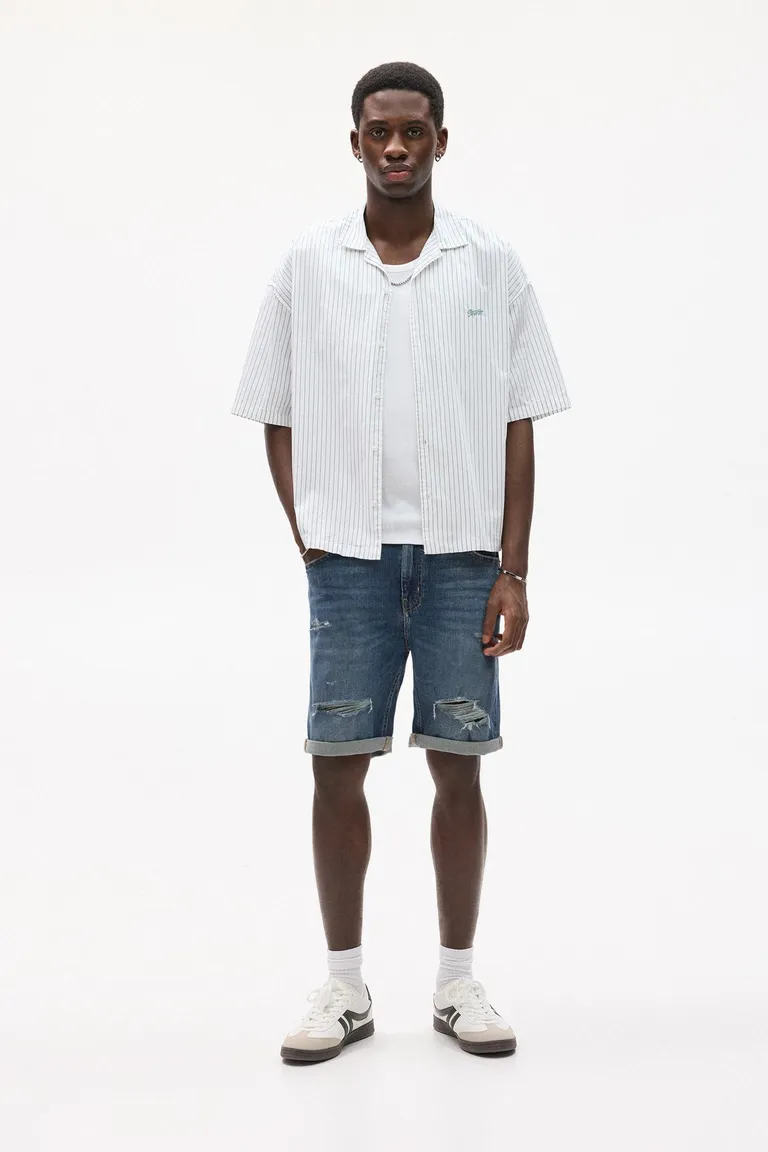 Bermuda denim slim rotos de Pull&Bear en Bermudas y Shorts para argentina