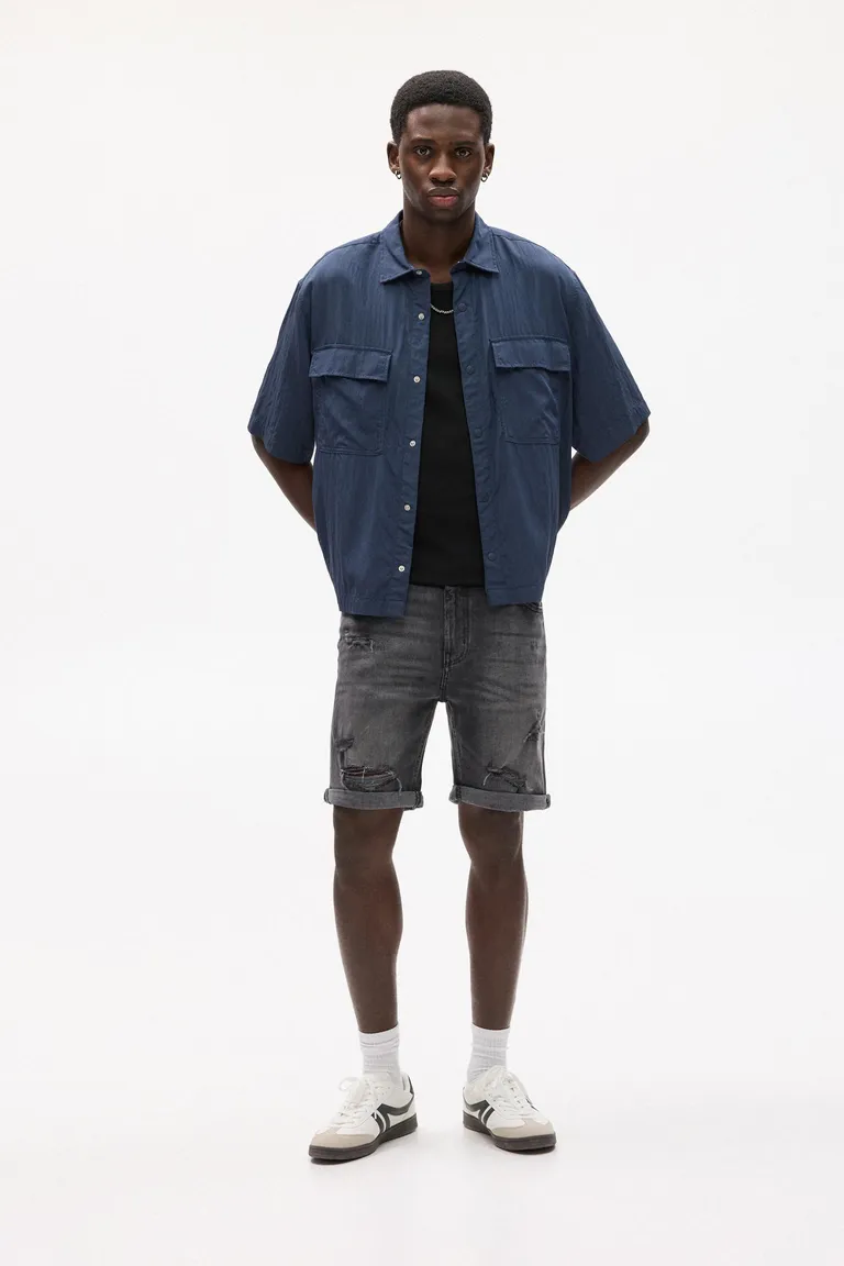 Bermuda denim slim rotos de Pull&Bear en Bermudas y Shorts para argentina
