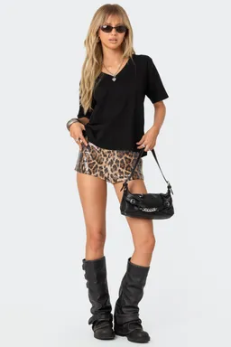 Micro short leopardo lentejuelas de Edikted en Shorts para argentina