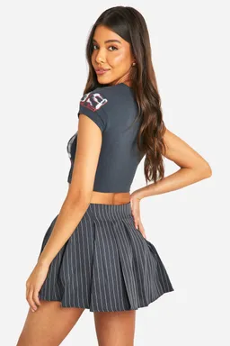 Micro minifalda plisada a rayas de Boohoo en Faldas para argentina