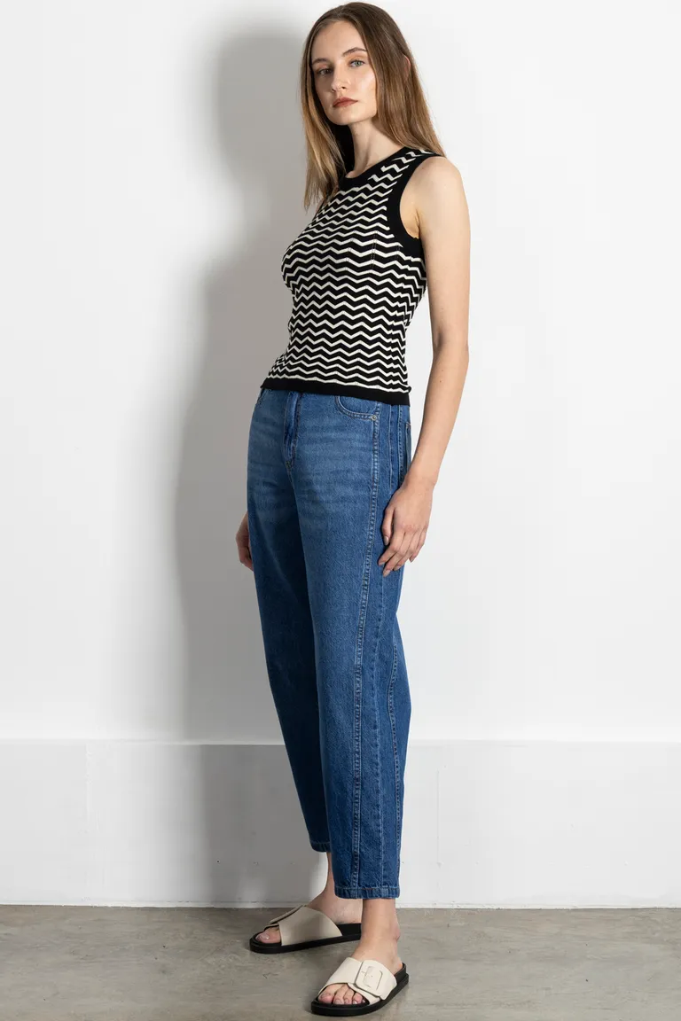 Top sin mangas con estampado de zig-zag para mujer de Kill en Buzos y Sweaters para argentina