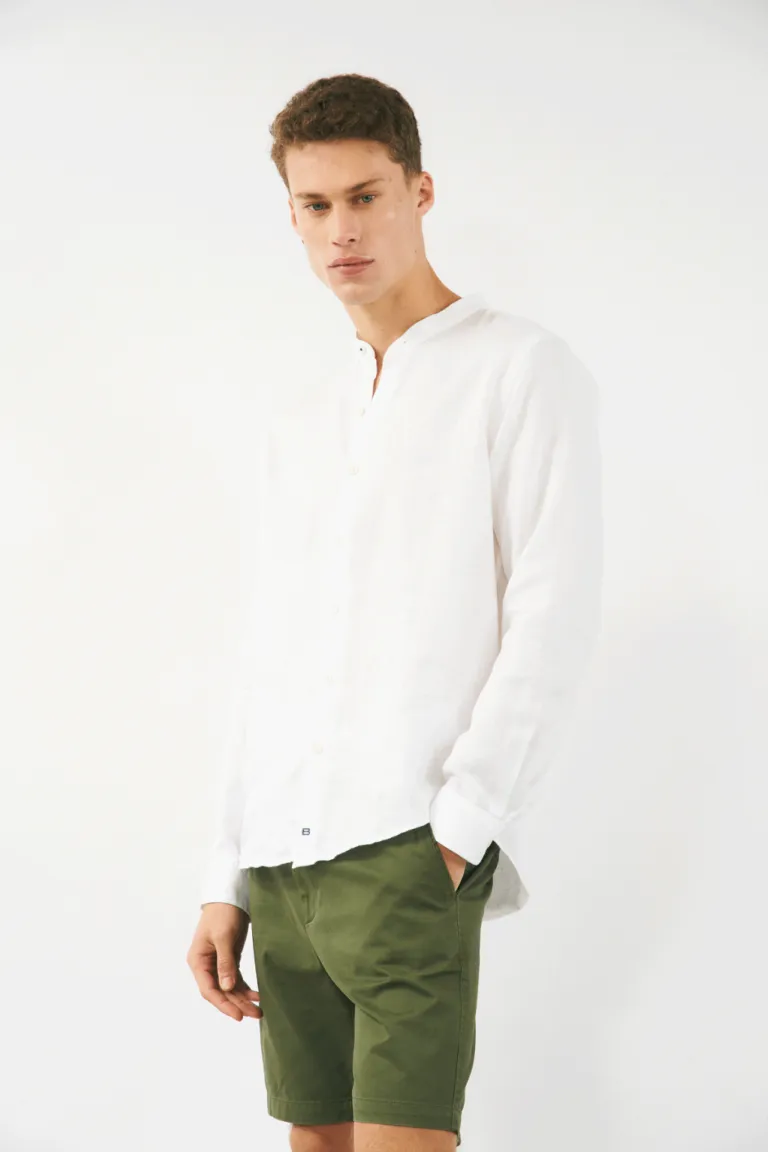 Camisa informal de lino de manga larga para hombre de Bensimon en Camisas para argentina