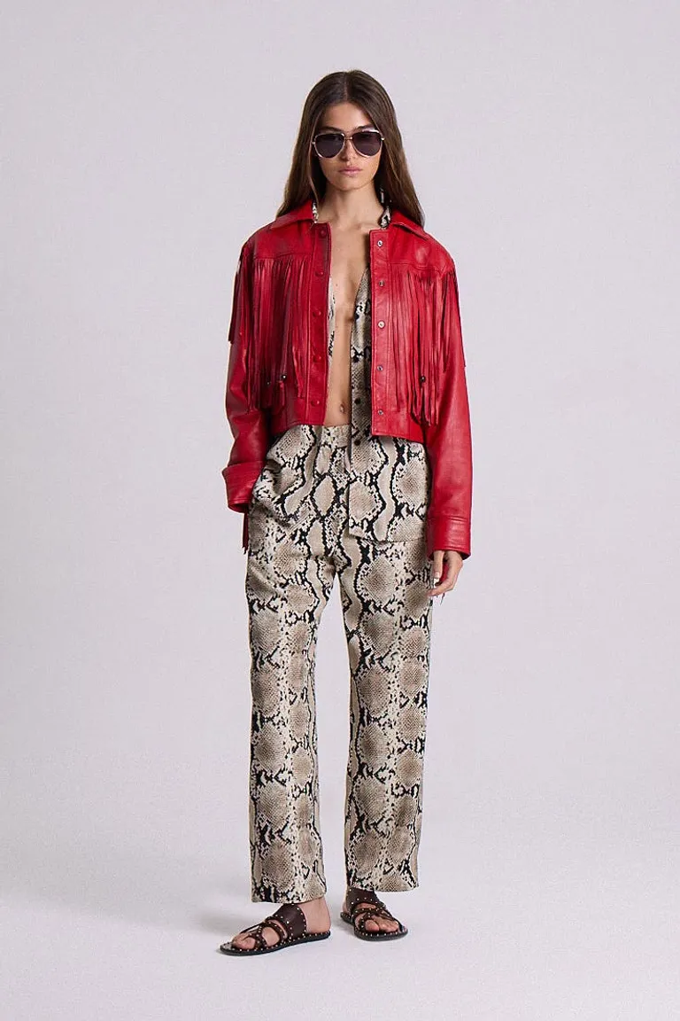 Pantalón de corte relajado y estampado de última moda para mujeres de Maria Cher en Pantalones para argentina