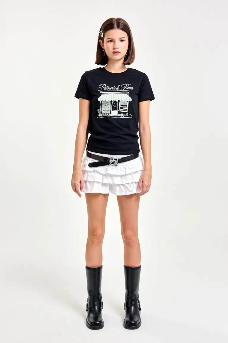 Remera de estilo vintage con ilustración francesa para mujer de 47 Street en Remeras para argentina