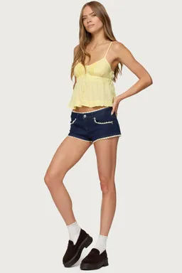 Musculosa con volantes halsey de Edikted en Tops para argentina