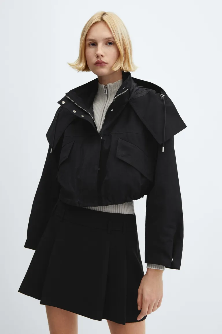 Parka crop con capucha de Mango en Chaquetas para argentina