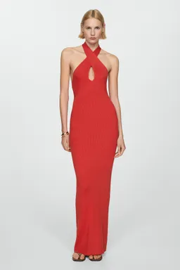 Vestido punto cuello halter de Mango en Vestidos para argentina