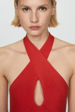 Vestido punto cuello halter de Mango en Vestidos para argentina