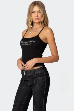 Musculosa aplique strass fall de Edikted en Tops para argentina