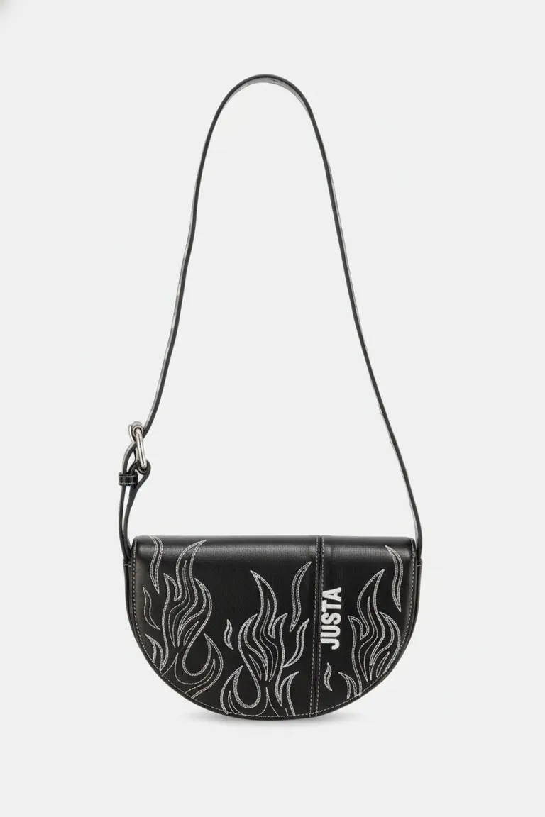 Cartera de cuero con diseño bordado y correa regulable de Justaosadia en Bolsos y Carteras para argentina