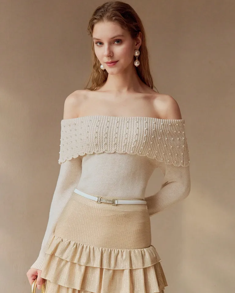 Sweater con hombros descubiertos de Motf en Buzos y Sweaters para argentina