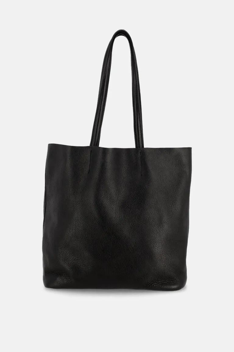 Cartera Shopping de Cuero Negro con Diseño Personalizado y Compartimento Interior de Justaosadia en Bolsos y Carteras para argentina