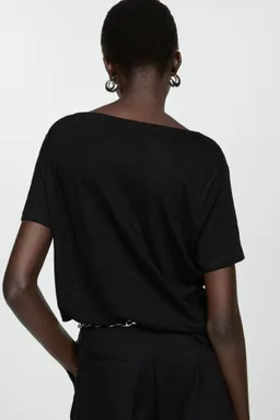 Remera lino manga corta de Mango en Remeras para argentina