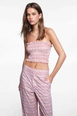 Pantalón fluido estampado de Mango Teen en Pantalones para argentina