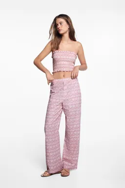 Pantalón fluido estampado de Mango Teen en Pantalones para argentina