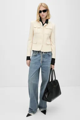 Jeans wide leg tiro bajo de Mango en Pantalones para argentina