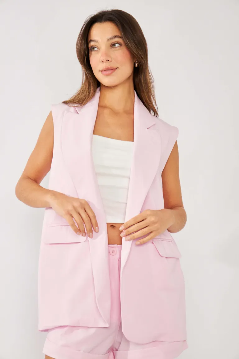 Chaleco Largo Sastrero con Hombreras para Mujer - Estilo Elegante y Versátil de Belle en Chalecos para argentina