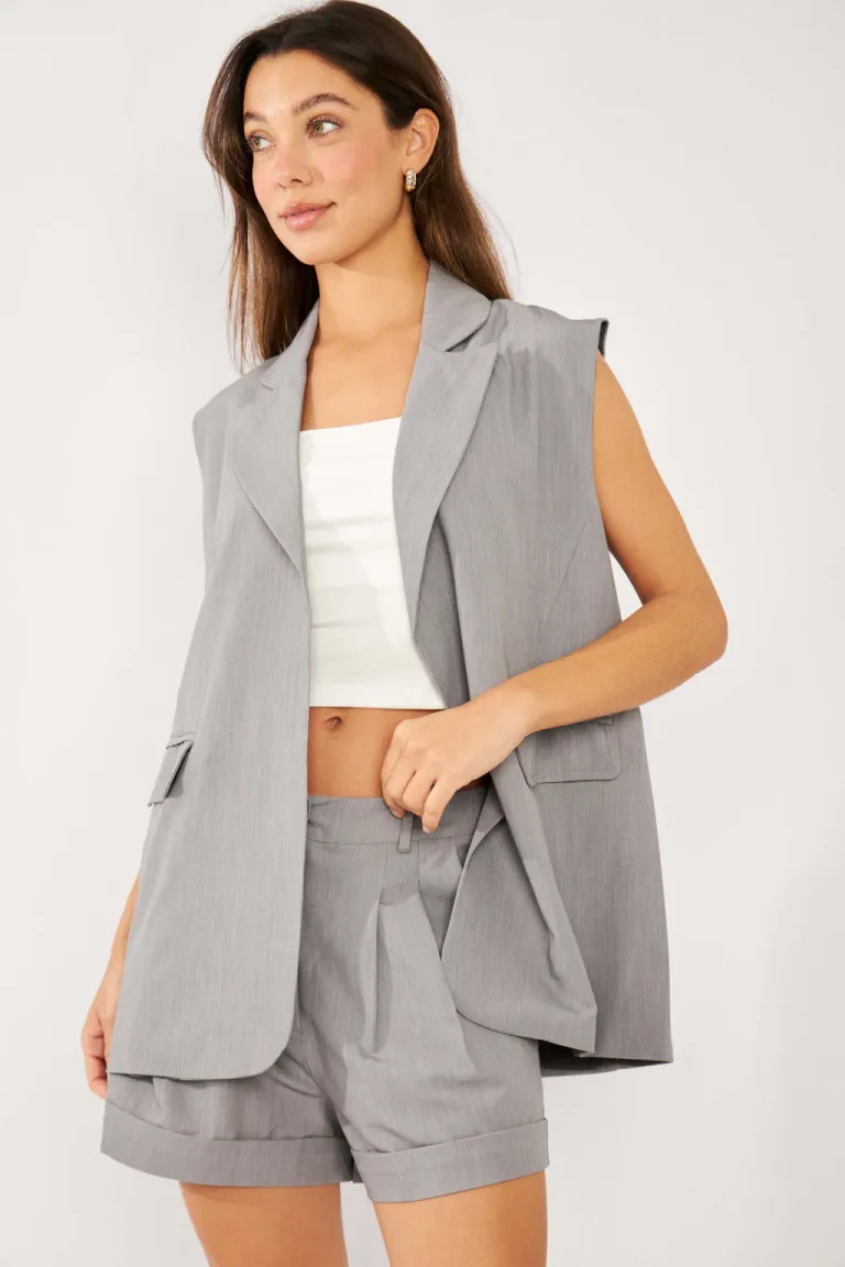 Chaleco Largo Sastrero con Hombreras para Mujer - Estilo Elegante y Versátil de Belle en Chalecos para argentina