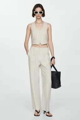 Pantalón recto rayas de Mango en Pantalones para argentina