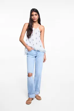 Blusa con bordado étnico de Mango Teen en Blusas para argentina