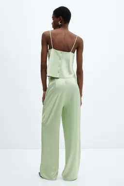 Pantalón fluido satinado de Mango en Pantalones para argentina