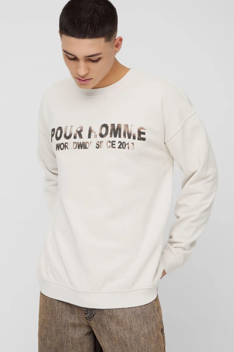 Buzo Oversize Hombre Vintage de Boohooman Buzos y Sweaters Ecru
