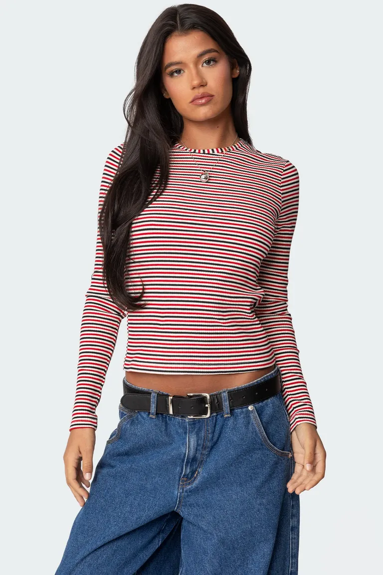 Remera corina rayas manga larga de Edikted en Remeras para argentina