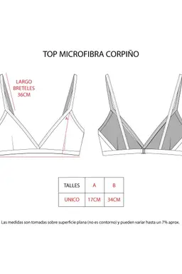 Top microfibra corpiño de Design Plus en Tops para argentina