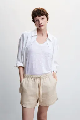 Shorts lino con cordón de Mango en Shorts para argentina