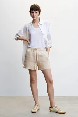 Shorts lino con cordón de Mango en Shorts para argentina