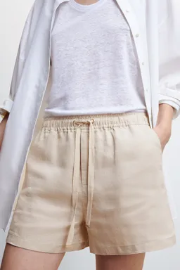 Shorts lino con cordón de Mango en Shorts para argentina