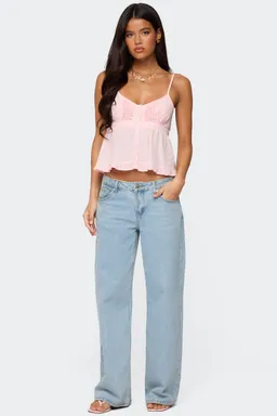 Musculosa halsey con volantes de Edikted en Tops para argentina