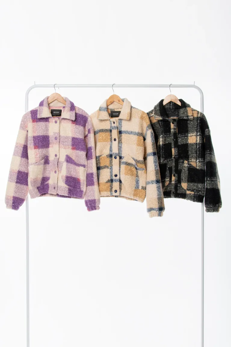 Chaqueta de estampado a cuadros para mujer de Apricot en Chaquetas para argentina