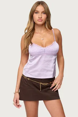 Musculosa blanca satén encaje de Edikted en Tops para argentina