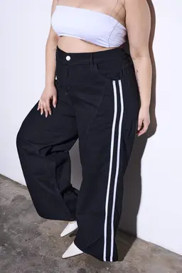 Pantalón Ancho Cinturón de Cheta Jeans en Pantalones para argentina