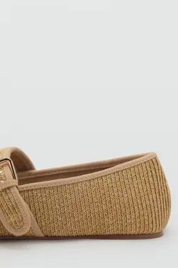 Bailarina algodón tira hebilla de Mango en Sandalias para argentina