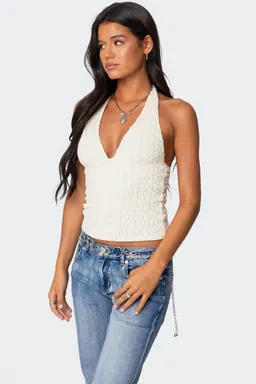 Top halter textura sauce de Edikted en Tops para argentina