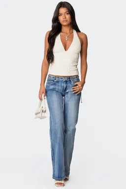 Top halter textura sauce de Edikted en Tops para argentina