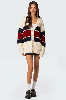 Cárdigan cable knit oversized tinsley de Edikted en Buzos y Sweaters para argentina